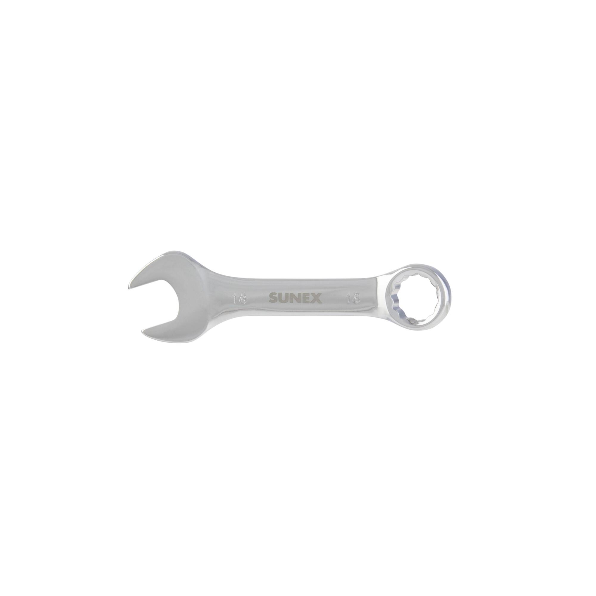 Sunex Tools Stubby Combination Wrench — 18mm, Model# 993018M